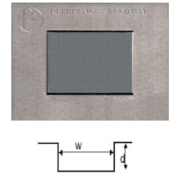 Etalon de rugosité 1 rainure, d = 1 µm, nickel-bore