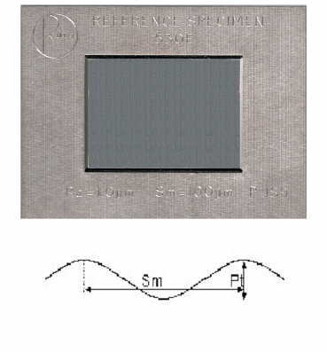 Etalon de rugosité sinusoïdal, Ra = 0.1 µm, nickel-bore