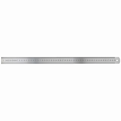 Steel ruler, inox, 19x1.0 mm, 500 mm