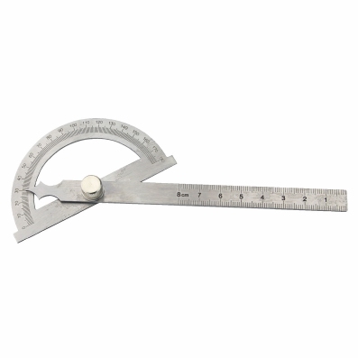 Rapporteur en acier inoxydable 0~180°, 80x120 mm