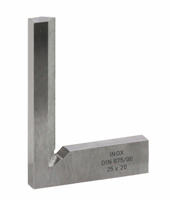 Afgeschuinde rand vierkant 90°, DIN 875/00, RVS, 40x28 mm