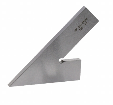 Steel square 45°, carbon steel, DIN875/2, 200x130 mm