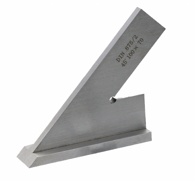 Steel square 45°, carbon steel, with back, DIN875/2, 300x200