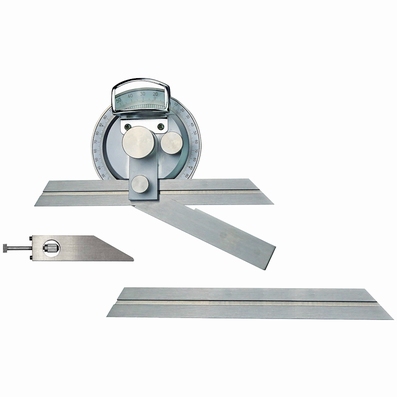 Universal bevel protractor, top, 4x90°, 200 mm