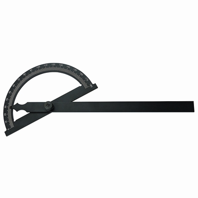 Rapporteur d'angle aluminium, 180°/1°, 80x120 mm