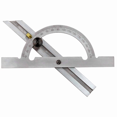 Rapporteur d'angle acier, 10~170°/1°, 100x150 mm