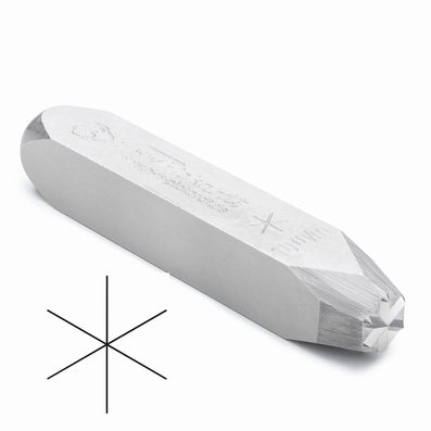 Symbol stamp 6 line star, h=3.0 mm