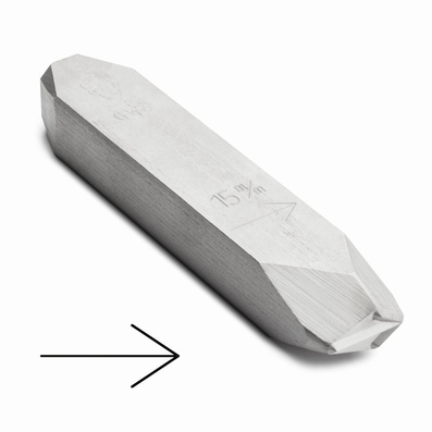 Arrow symbol stamp, h=6.0 mm