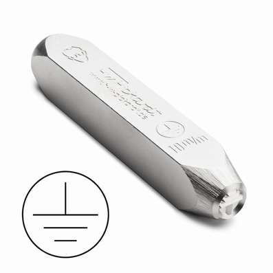 Caractère de frappe symbole mise à la terre, ac, h=8.0 mm