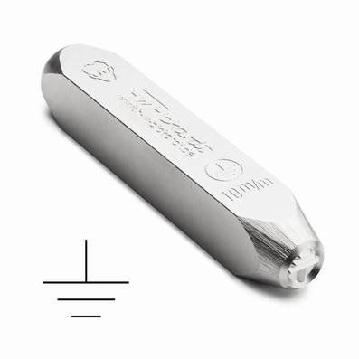 Caractère de frappe symbole mise à la terre, sc, h=8.0 mm