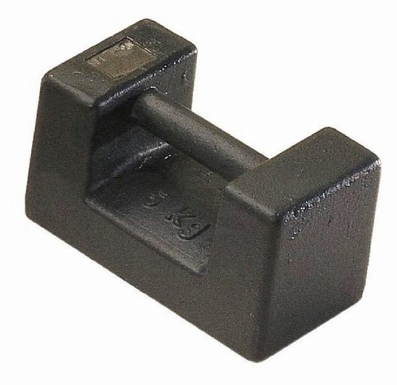 Blokgewicht gietijzer gelakt M2, 5 kg ± 0,8 g