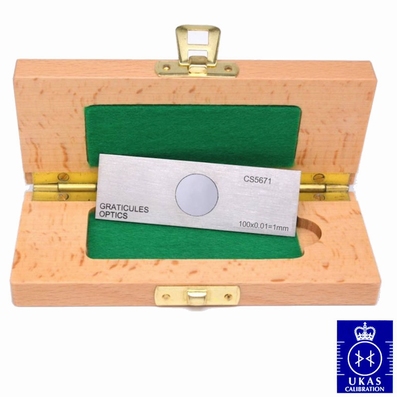 Stage micrometer reflected light PS78, 1/0.01 mm & UKAS