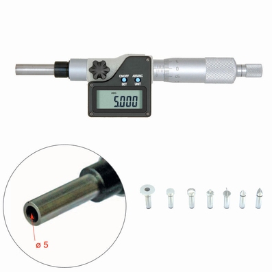 Digital micrometer head DIN 863, 0~25 mm, Ø5/ 6.5 mm