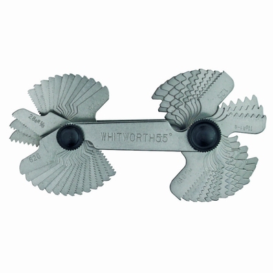 Double gauge for screw pitch 0,25~6 mm / 62~4 TPI / 28~8 TPI