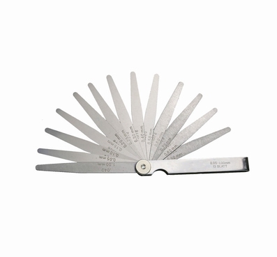 Precision thickness gauge, steel, 20 blades, 0.05~1.0 mm