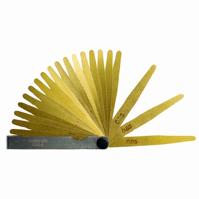 Precisie voelermaat, messing, 13 bladen, 0.05~1.0 mm