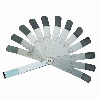 Jauge d'épaisseur, 20 lames, 0.203~0.666 mm/0.008~0.026"