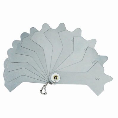 Jauge de soudure, acier, 12 lames, 3~12 mm