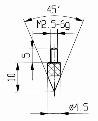 Tasterpunt 573/13 H, M2,5-6g/10/4,5/ puntig 60°