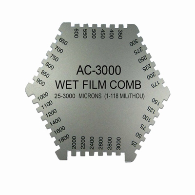 Hexagonal wetfilm comb, 36 pos, 25~3000 µm
