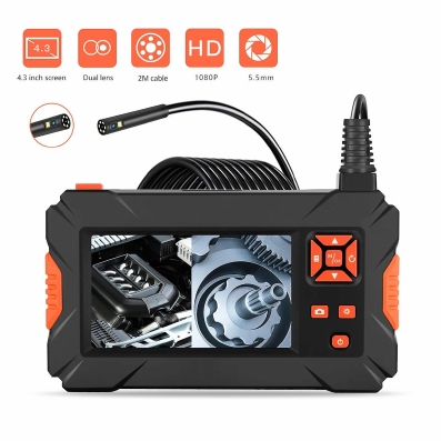 Endoscope photovidéo 1080P, écran 4,3", Ø5.5 mm x 2 m