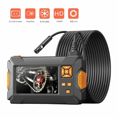 Endoscope photovidéo 1080P, écran 4,3", Ø8.0 mm x 5 m
