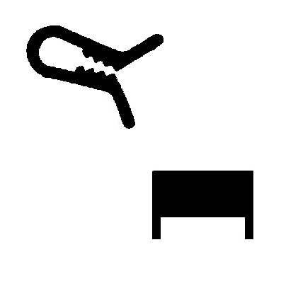 Boîte 100 clips de maintien plastique noir 11x8xh6mm
