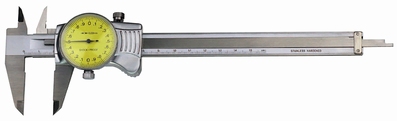 Pied à coulisse à horloge, DIN 862, 200 mm / 0.02 mm
