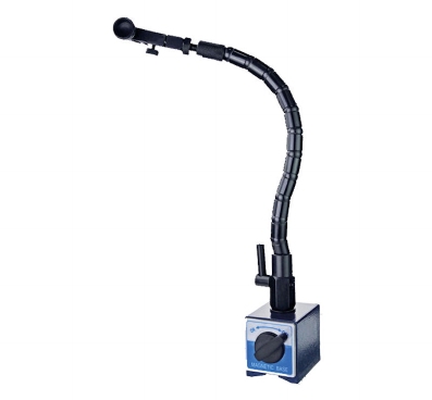 Support de comp. régl fin, tige flexible 420 mm, aimant 60kg,59x50x55 mm, M8