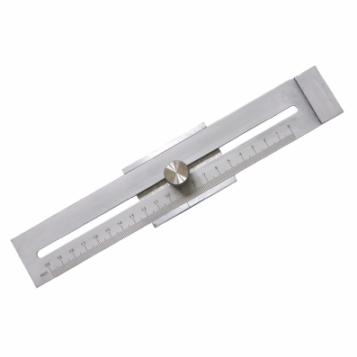 Règle de traçage acier inoxydable 250 mm, 1 mm