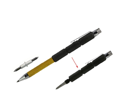 Scriber with center and carbide point, L=150 mm