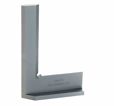 Équerre 90°d, à bords biseautés, DIN 875/00, inox,50x40 mm