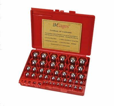 Set of 2x25 measuring balls, steel, 1~25 mm, 0.0025 mm