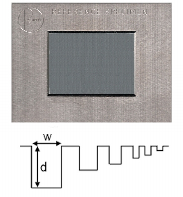 Etalon de rugosité 6 rainures, d = 1 mm ~1 µm, UKAS