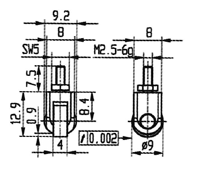 Tasterpunt 573/52 E, M 2,5/12,9/8/rolletje Ø 9/4 mm, rolletje