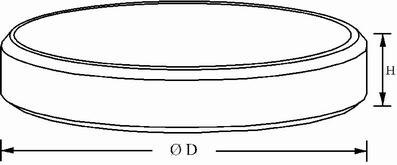 Reference bloc UCI 510 HV, UKAS, Ø90x16 mm