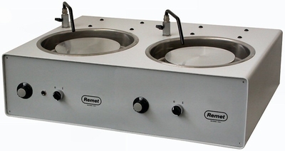 Manual polishing machine, 2 discs, Ømax 300 mm, 2x0~300 rpm