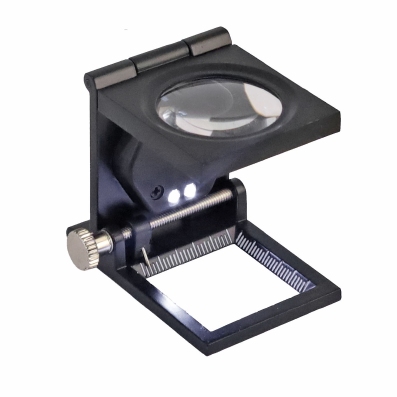 Compte-fil 10x,Ø 30 mm, lecture 1 mm, LED