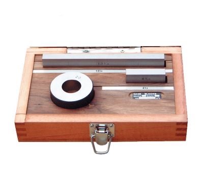 Set of 3 steel gauges for calibrating calipers, class 1