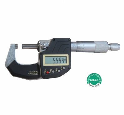 Outside digital micrometer, Ø6.5 mm, 0.5 mm, 0~25 mm