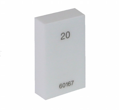 Single block gauge, ceramic, EN ISO 3650 degree 1, 21 mm