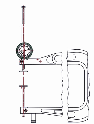 Analogue thickness gauge K300/50, 50/0.1/300 mm