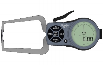 Electronic external gauge K220S, 0~20 / 0,001 / 85 mm / chisel R 0.4 mm