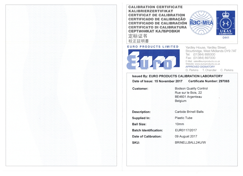 1 ball carbide Ø 10 mm without certificate