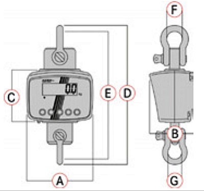 Crane scale HFD 12000 kg, 5 kg (M)