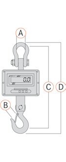 Crane scale HFM, 10.000kg/1kg