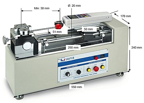 Motorised horizontal test bank THM 500 N, 250 mm