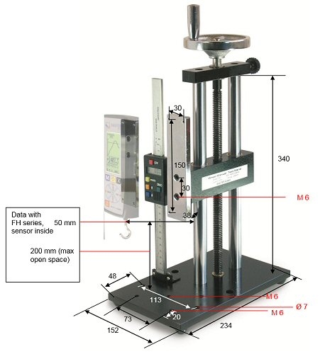 Manual test bank TVL 1000N with digital displacement meter