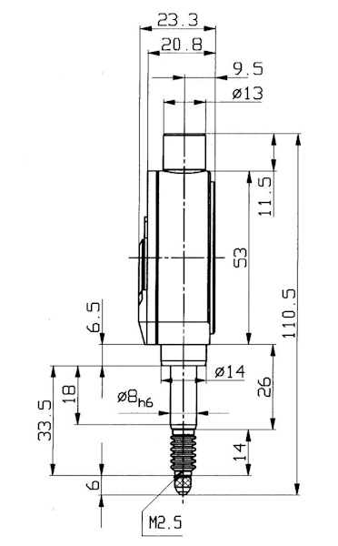 Dial gauge Compika 1001wa, ±0.05/3.0/0.001 mm, type A