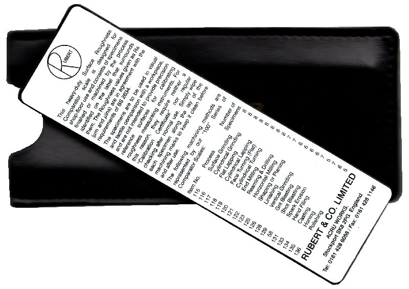 Zicht & aanraak ruwheid referentie plaat, langsdraaien